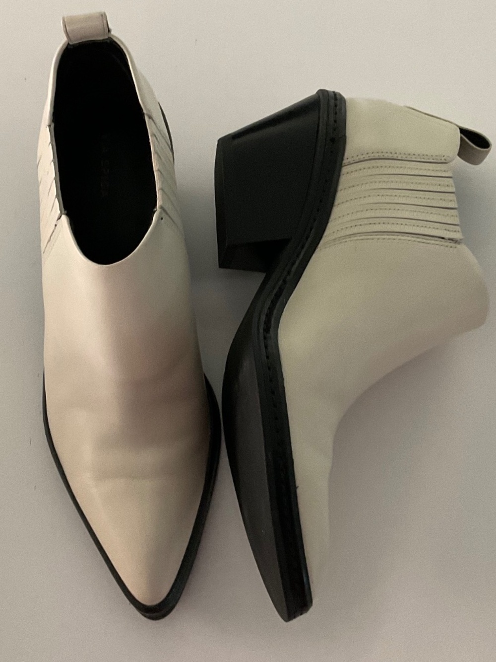 VIA SPIGA Farly Leather Bootie in Bone Size 7 - Picture 3 of 11